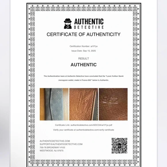 Louis Vuitton Vintage Sarah Wallet In Brown Monogram Canvas W/COA - Picture 14 of 16